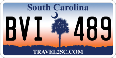 SC license plate BVI489