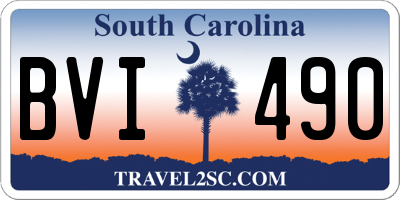 SC license plate BVI490