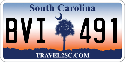 SC license plate BVI491