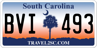 SC license plate BVI493