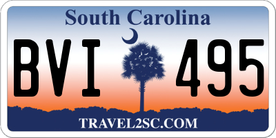 SC license plate BVI495