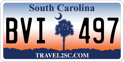 SC license plate BVI497