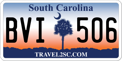 SC license plate BVI506