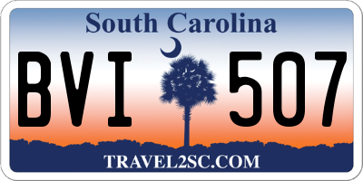 SC license plate BVI507