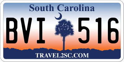 SC license plate BVI516