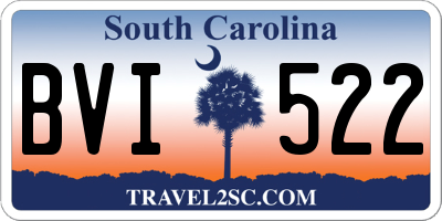 SC license plate BVI522