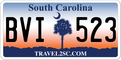 SC license plate BVI523