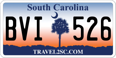 SC license plate BVI526