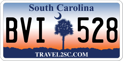 SC license plate BVI528