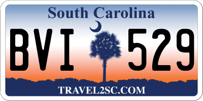 SC license plate BVI529