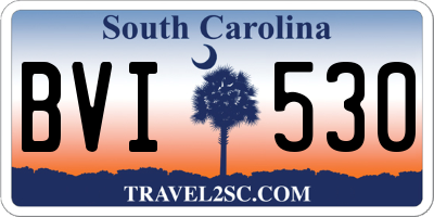 SC license plate BVI530