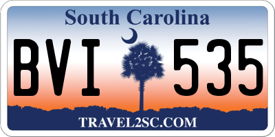 SC license plate BVI535