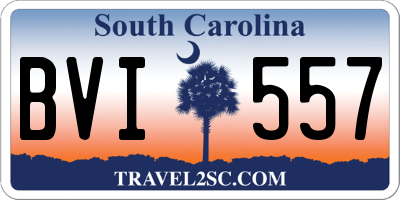 SC license plate BVI557