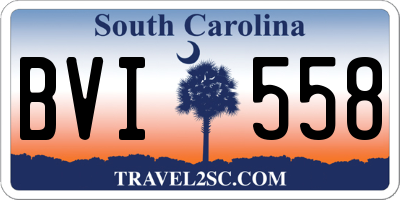 SC license plate BVI558