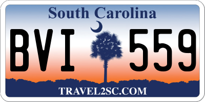 SC license plate BVI559