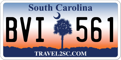SC license plate BVI561
