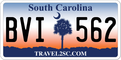 SC license plate BVI562