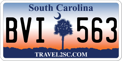 SC license plate BVI563