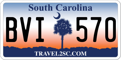 SC license plate BVI570