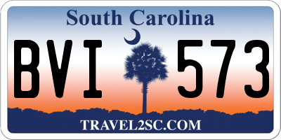 SC license plate BVI573