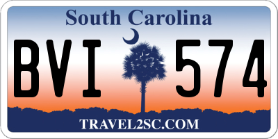 SC license plate BVI574