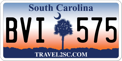 SC license plate BVI575