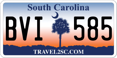 SC license plate BVI585