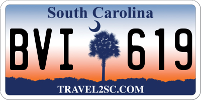 SC license plate BVI619