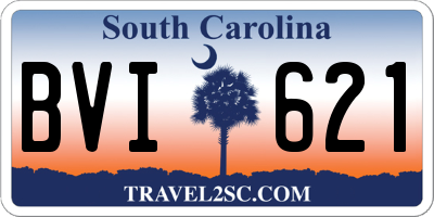 SC license plate BVI621