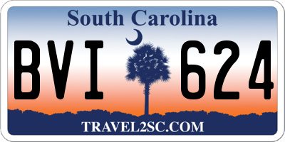 SC license plate BVI624