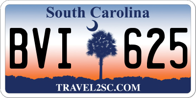 SC license plate BVI625