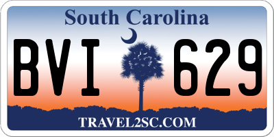 SC license plate BVI629