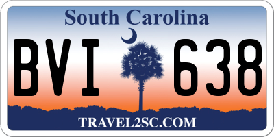 SC license plate BVI638