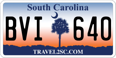 SC license plate BVI640