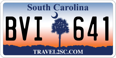 SC license plate BVI641