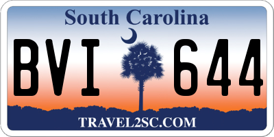 SC license plate BVI644