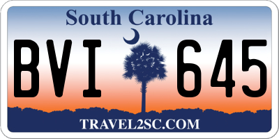 SC license plate BVI645