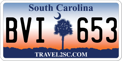 SC license plate BVI653