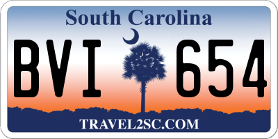 SC license plate BVI654
