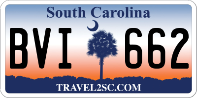 SC license plate BVI662