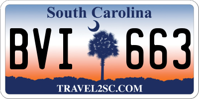 SC license plate BVI663