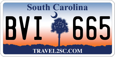 SC license plate BVI665