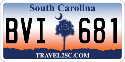 SC license plate BVI681