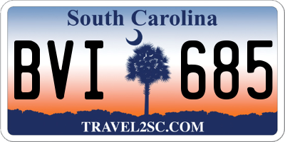 SC license plate BVI685