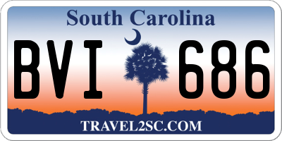SC license plate BVI686