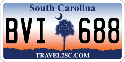 SC license plate BVI688