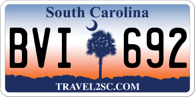 SC license plate BVI692