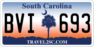 SC license plate BVI693