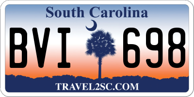 SC license plate BVI698