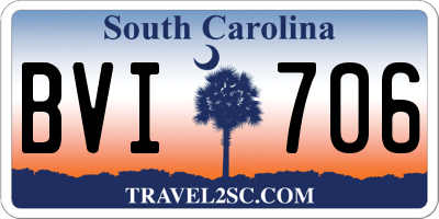 SC license plate BVI706